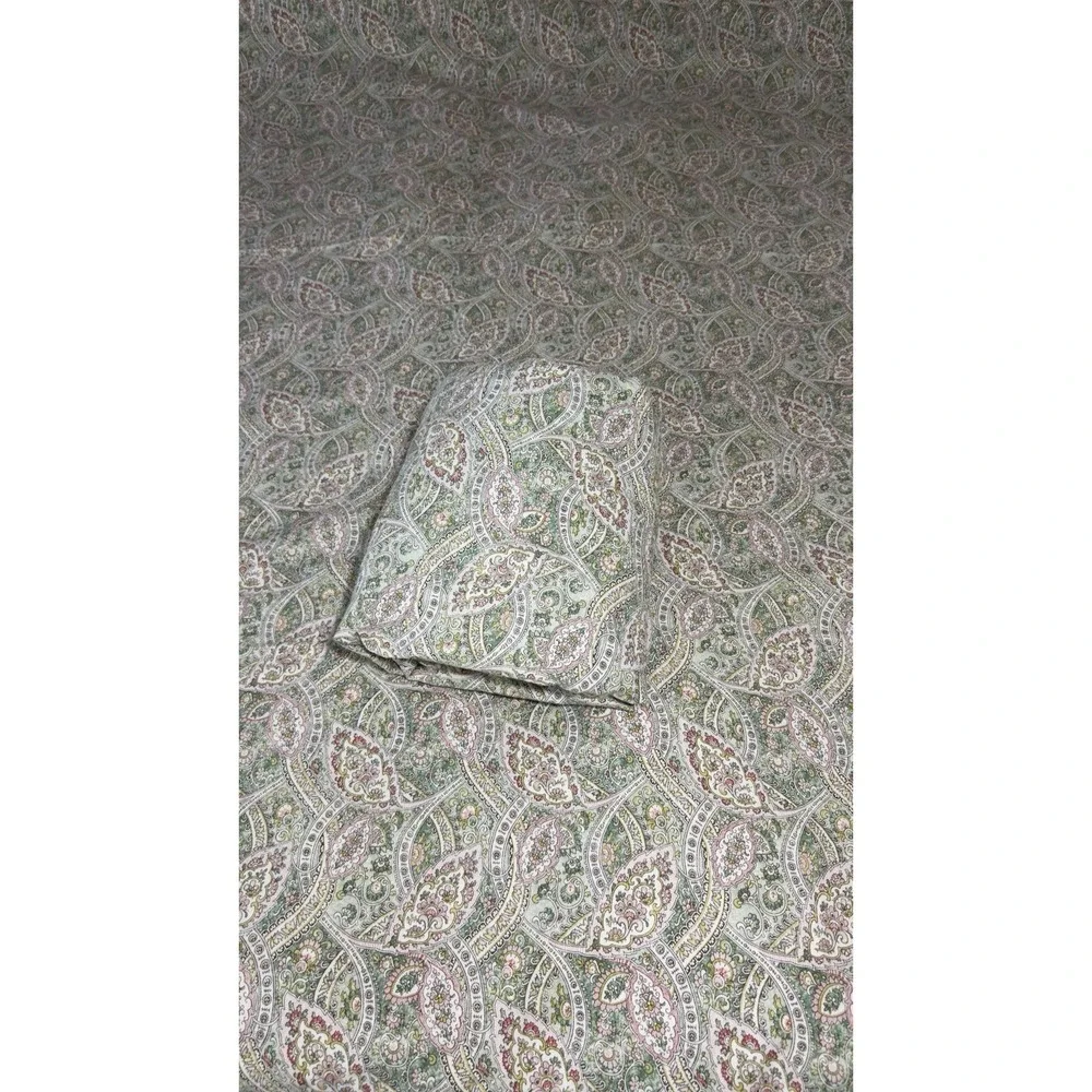 Ralph Lauren Paisley Sheet Set King Sage Floral Shabby Chic 100% Cotton Bahrain